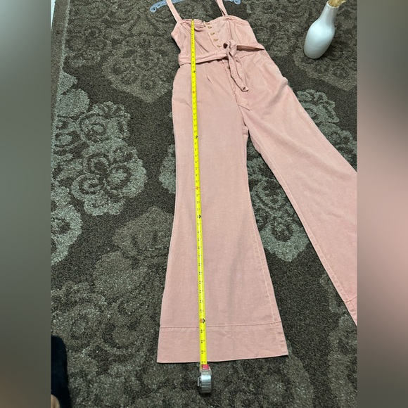 Anthropologie Pink Strapless Jumpsuit - Picture 9 of 14